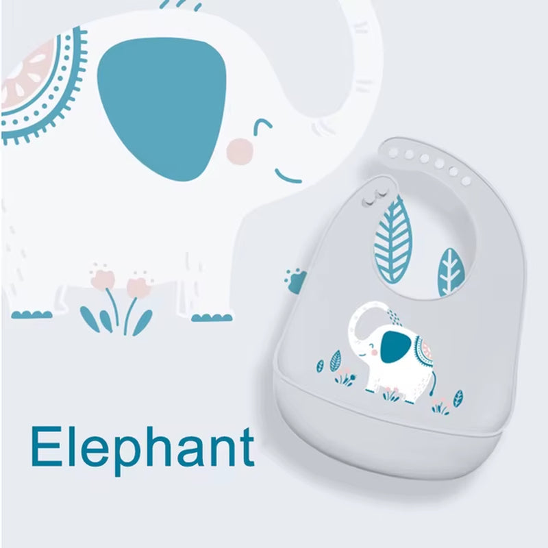 Babero de Silicona para Bebé con Recogedor – Impermeable, Ajustable y Fácil de Limpiar (BLW)