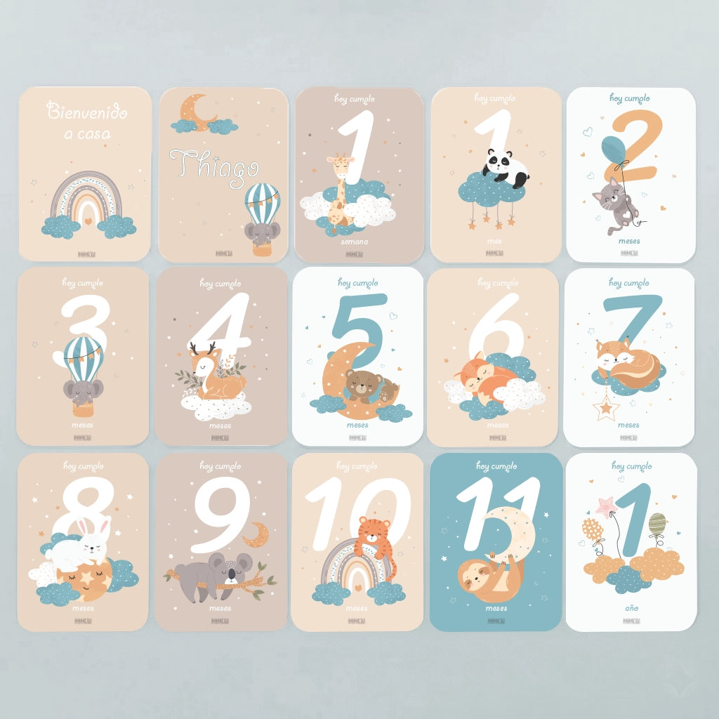 Tarjeta nombre bebé del set Dulces Sueños