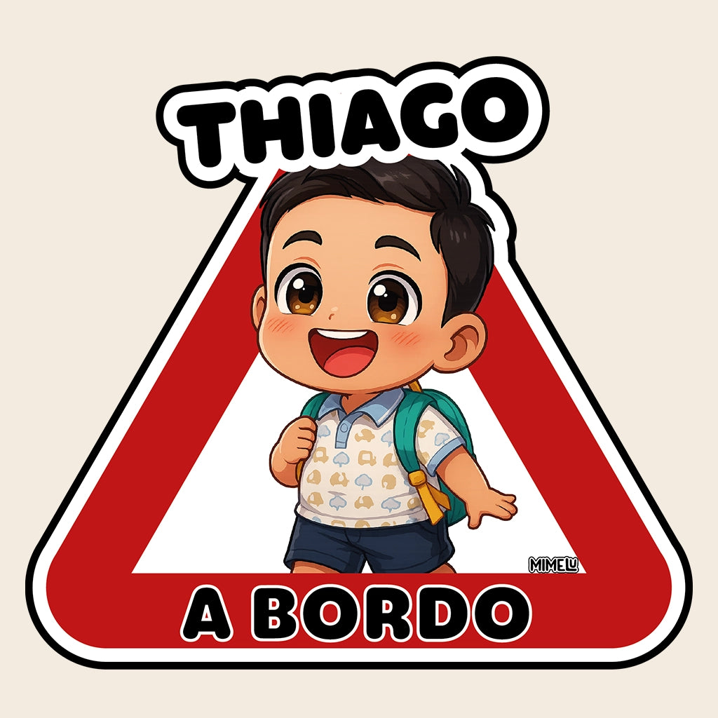 Pegatina Bebé a Bordo Personalizada – Ilustración desde Foto